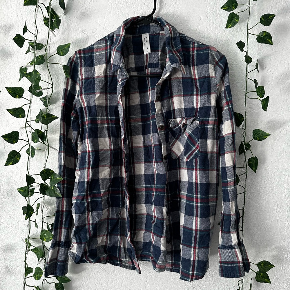 Large plaid button down